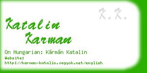 katalin karman business card